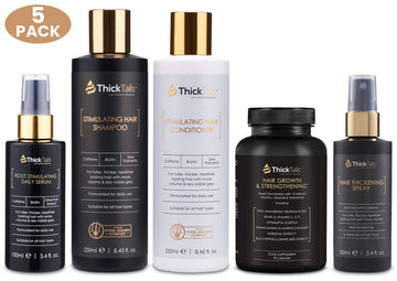 ThickTails Full Ultimate Hair Thickening System | 5-Pack | Save £30
