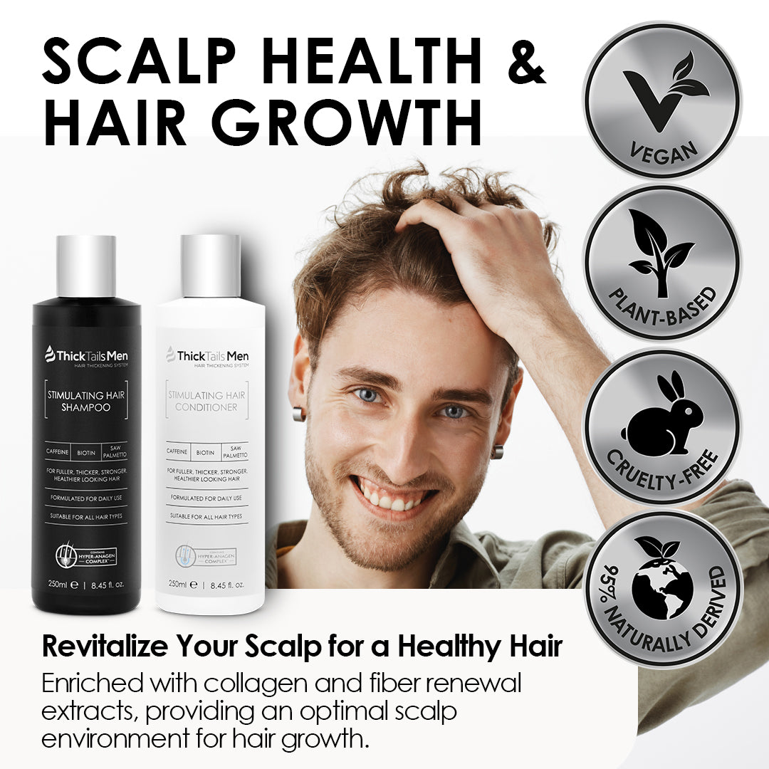 ThickTails Men's Stimulating Hair Growth Shampoo & Conditioner Dual Pack