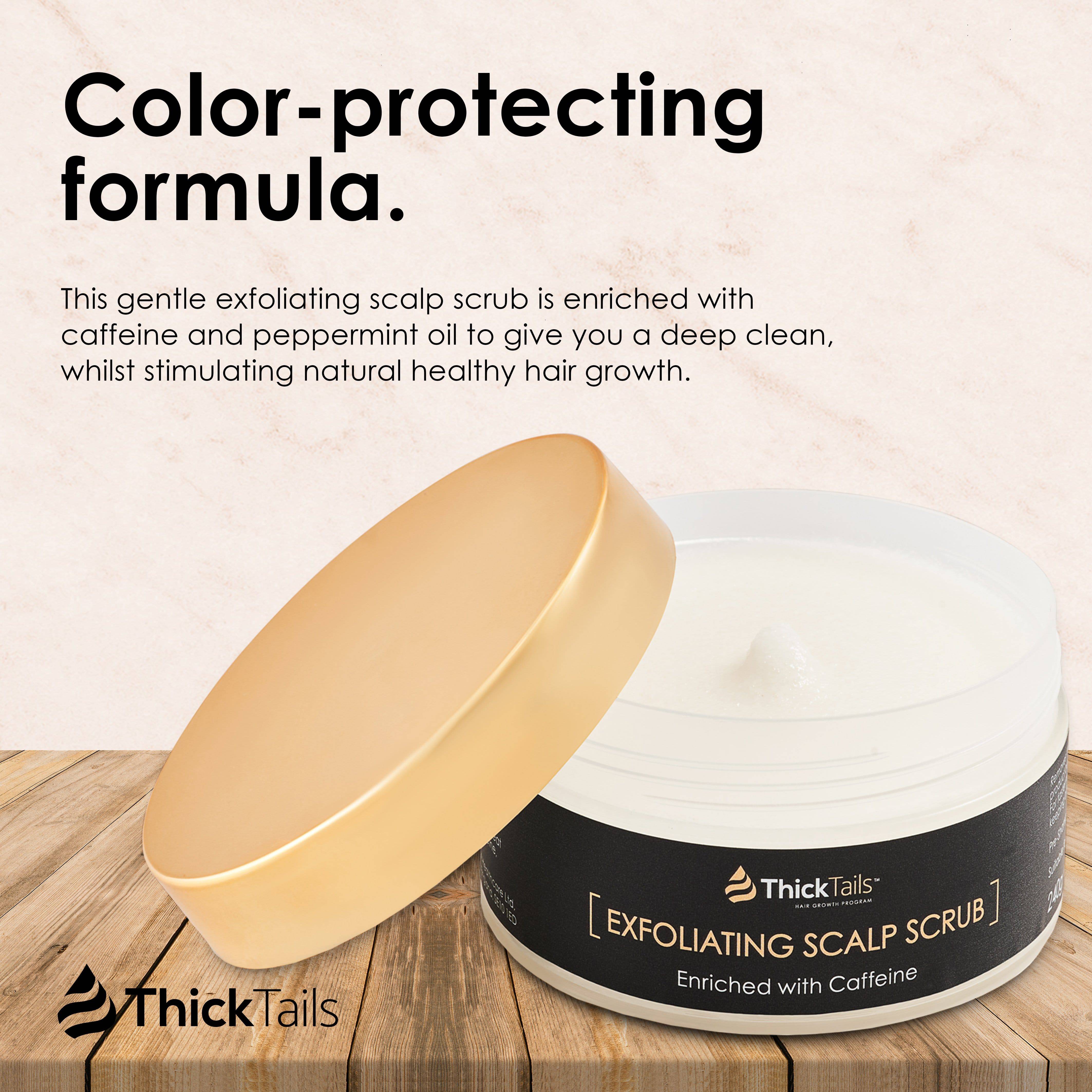 ThickTails Exfoliating Scalp Scrub Treatment to Soothe a Dry, Flaky, Itchy Scalp | 240g